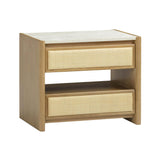 TOV Paige 26" Natural Oak 2-Drawer Nightstand