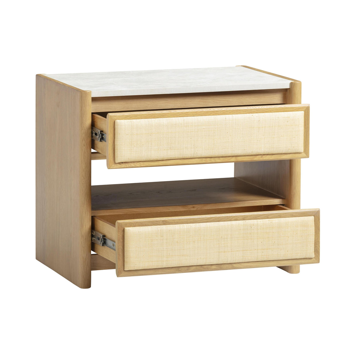 TOV Paige 26" Natural Oak 2-Drawer Nightstand