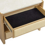 TOV Paige 26" Natural Oak 2-Drawer Nightstand