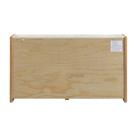 TOV Paige 56" Natural Oak 6-Drawer Dresser
