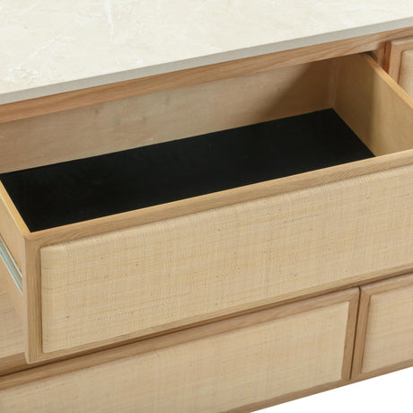 TOV Paige 56" Natural Oak 6-Drawer Dresser