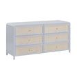 TOV Patty 62" Rattan 6 Drawer Dresser