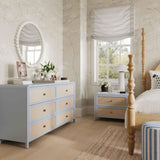 TOV Patty 62" Rattan 6 Drawer Dresser