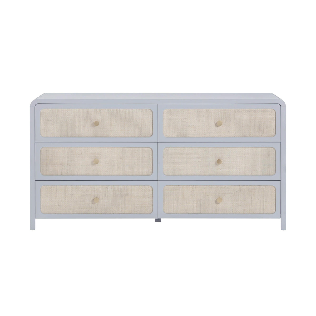 TOV Patty 62" Rattan 6 Drawer Dresser
