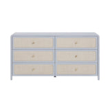 TOV Patty 62" Rattan 6 Drawer Dresser
