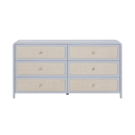 TOV Patty 62" Rattan 6 Drawer Dresser