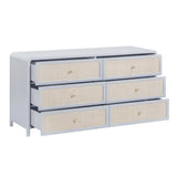 TOV Patty 62" Rattan 6 Drawer Dresser