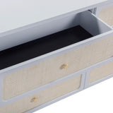 TOV Patty 62" Rattan 6 Drawer Dresser