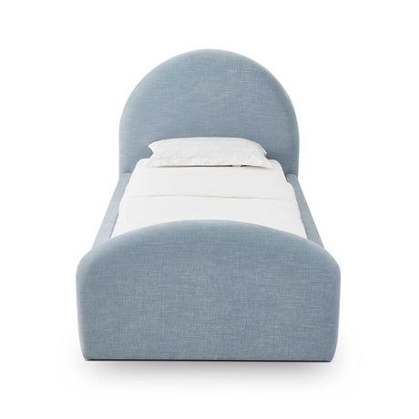 TOV Moon Chambray Blue Performance Chenille Twin Trundle Bed