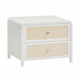 TOV Patty 28" Rattan 2 Drawer Nightstand