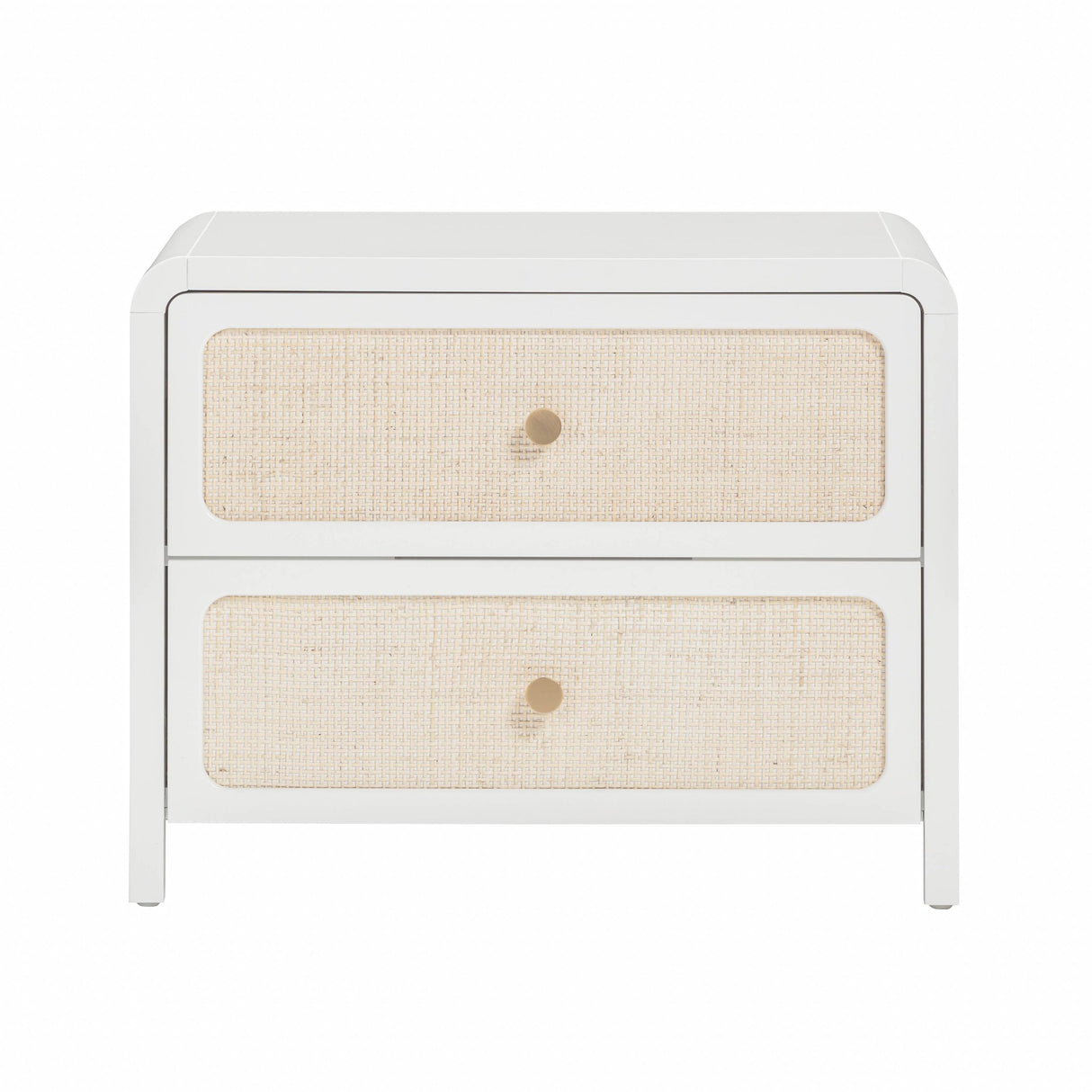 TOV Patty 28" Rattan 2 Drawer Nightstand