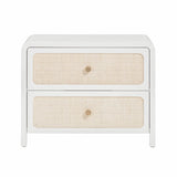TOV Patty 28" Rattan 2 Drawer Nightstand