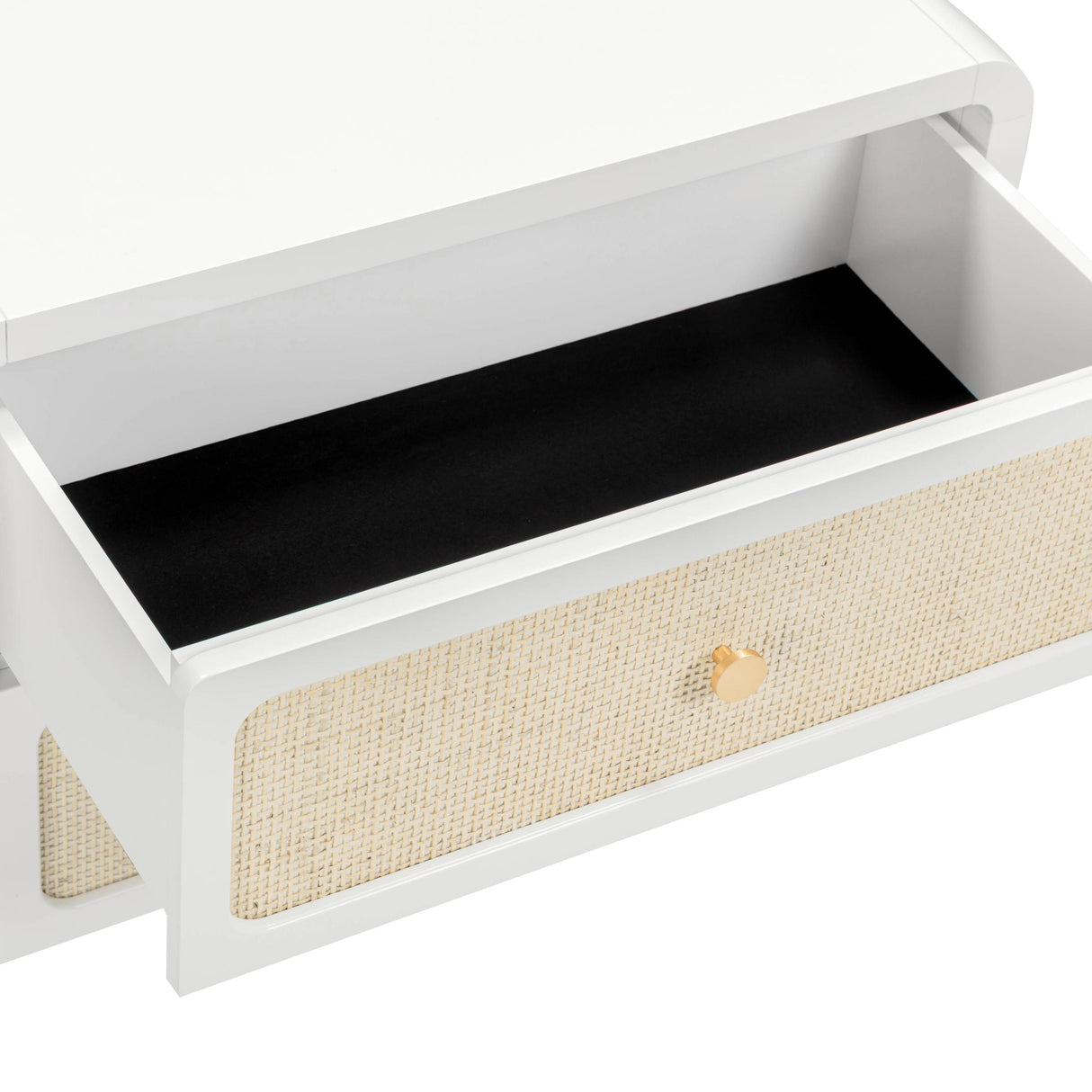TOV Patty 28" Rattan 2 Drawer Nightstand