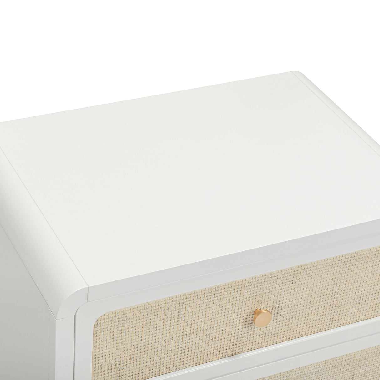 TOV Patty 28" Rattan 2 Drawer Nightstand
