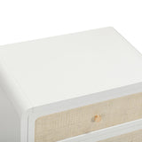 TOV Patty 28" Rattan 2 Drawer Nightstand