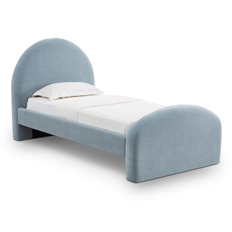TOV Moon Chambray Blue Performance Chenille Twin Bed