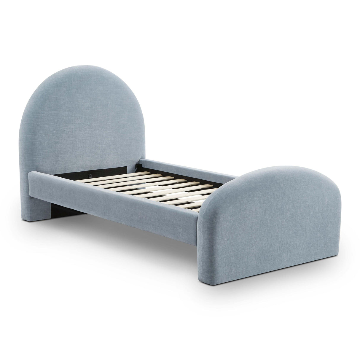 TOV Moon Chambray Blue Performance Chenille Twin Bed