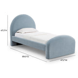 TOV Moon Chambray Blue Performance Chenille Twin Bed