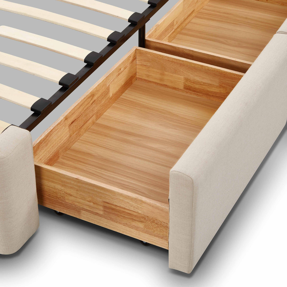 TOV Corey Upcycled Performance Linen Storage Bed Queen