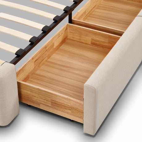 TOV Corey Upcycled Performance Linen Storage Bed Queen