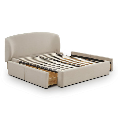 TOV Corey Upcycled Performance Linen Storage Bed Queen