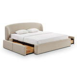 TOV Corey Upcycled Performance Linen Storage Bed King