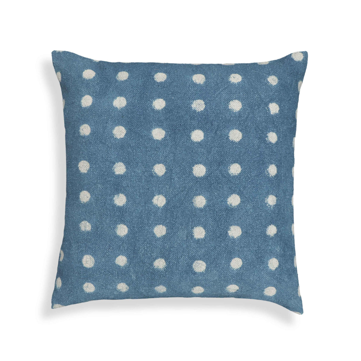 TOV Indigo Dots 20" Cotton Square Throw Pillow Cover Cover