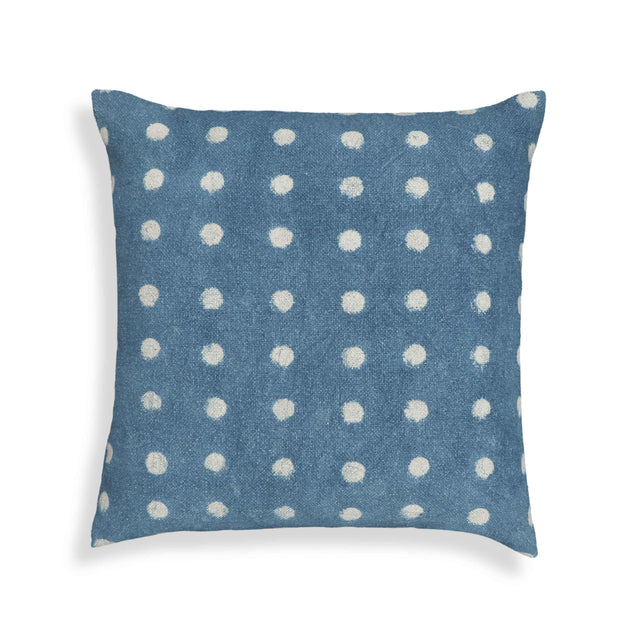 TOV Indigo Dots 20" Cotton Square Throw Pillow Cover Cover