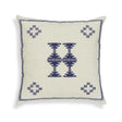 TOV Aztec 20" Cream &amp; Indigo Wool Square Throw Pillow Cover Cover