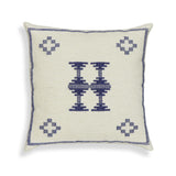 TOV Aztec 20" Cream &amp; Indigo Wool Square Throw Pillow Cover Cover