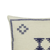 TOV Aztec 20" Cream &amp; Indigo Wool Square Throw Pillow Cover Cover