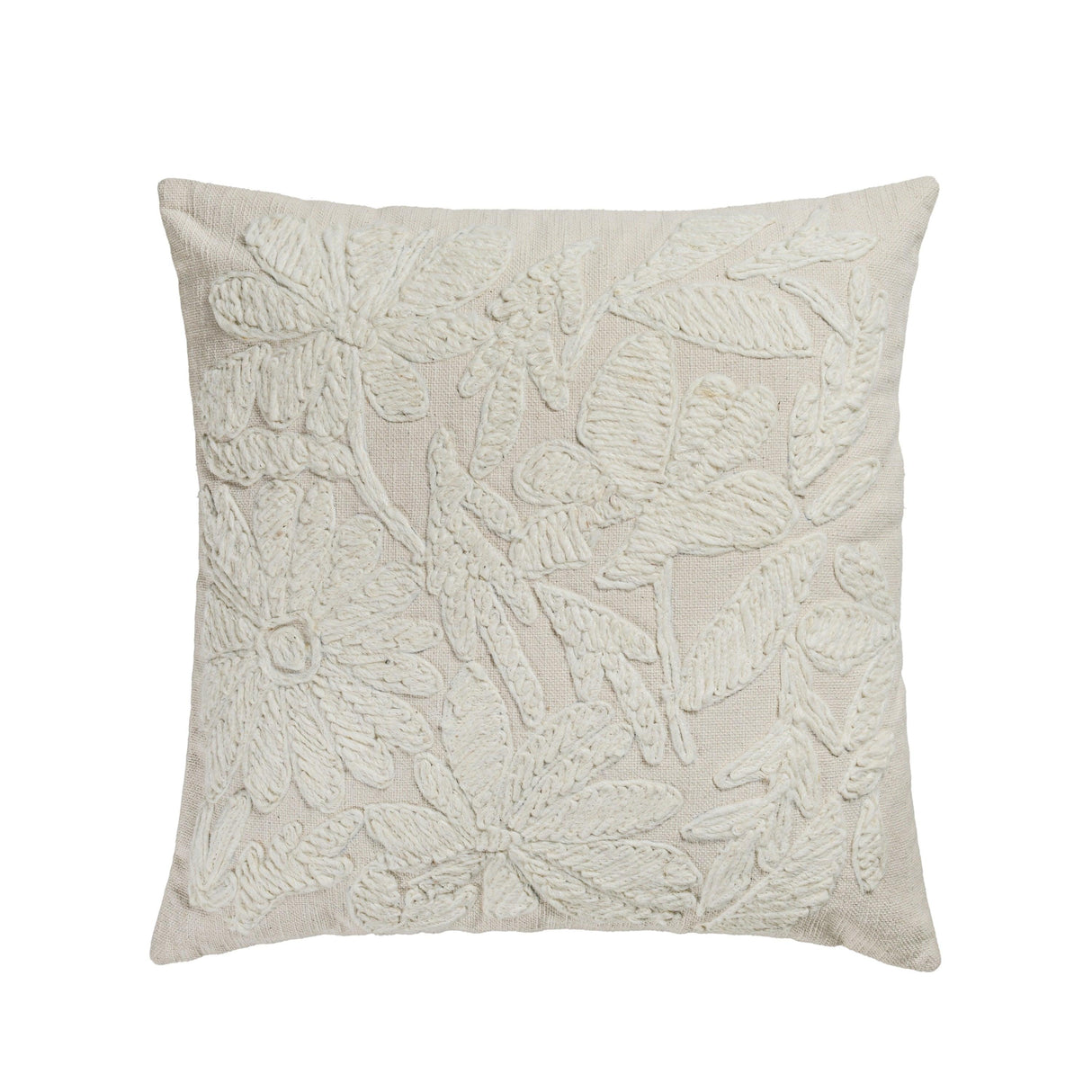 TOV Tabitha 20" Square Embroidered Throw Pillow