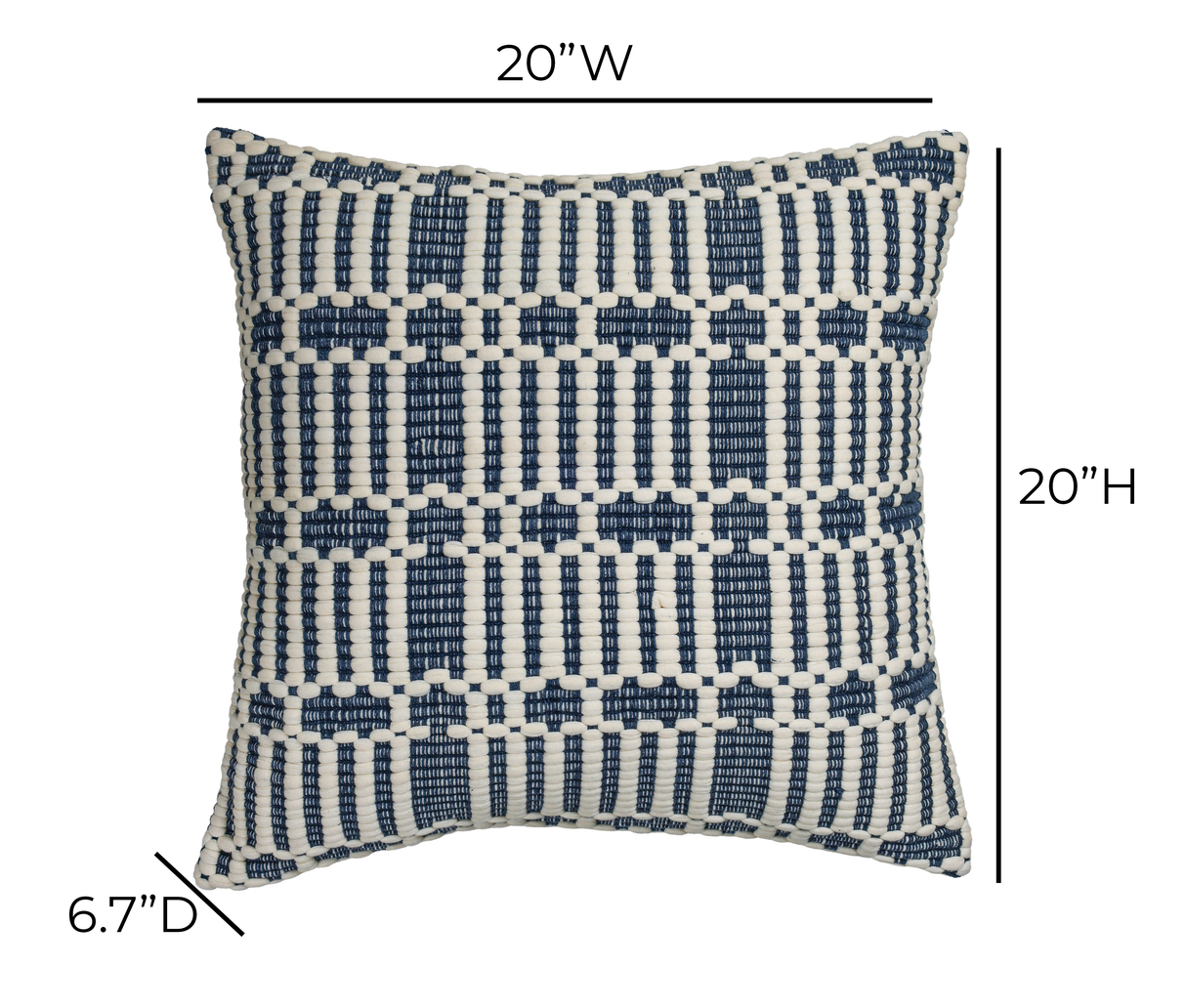 TOV Maresh 20" Square Woven Throw Pillow