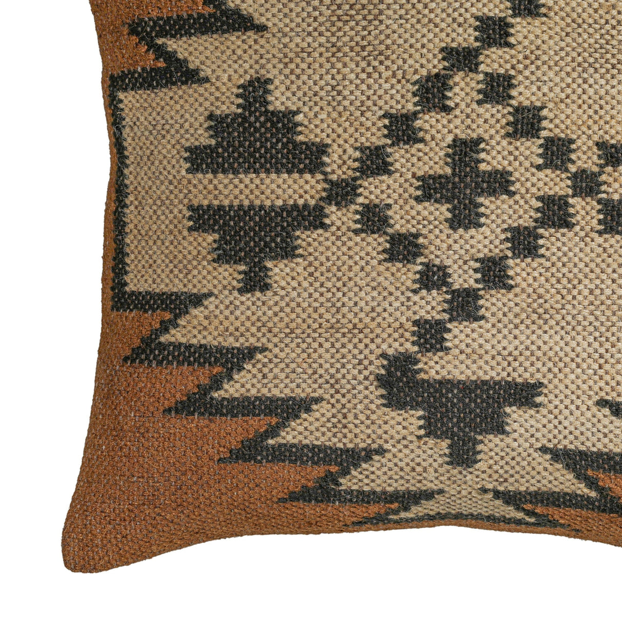 TOV Terra 20" Square Wool and Jute Kilim Throw Pillow