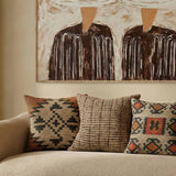 TOV Terra "Mesa" 20 inch Square Wool and Jute Kilim Throw Pillow (COVER) Cover