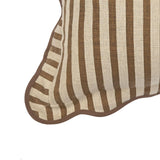 TOV Earthy Brown Striped Linen Accent Cushion - COVER Cover