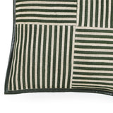 TOV Kora Green Cotton Jute Throw Pillow - COVER Cover