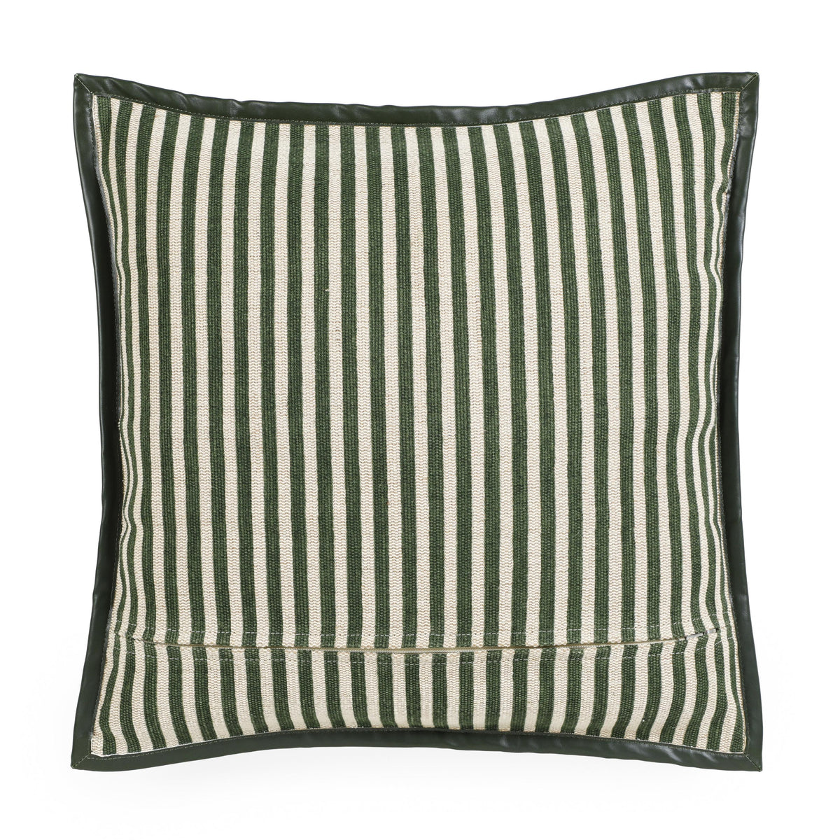 TOV Kora Green Cotton Jute Throw Pillow - COVER Cover