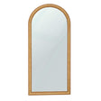 TOV Arch 72" Natural Raffia Contract-Grade Floor Mirror