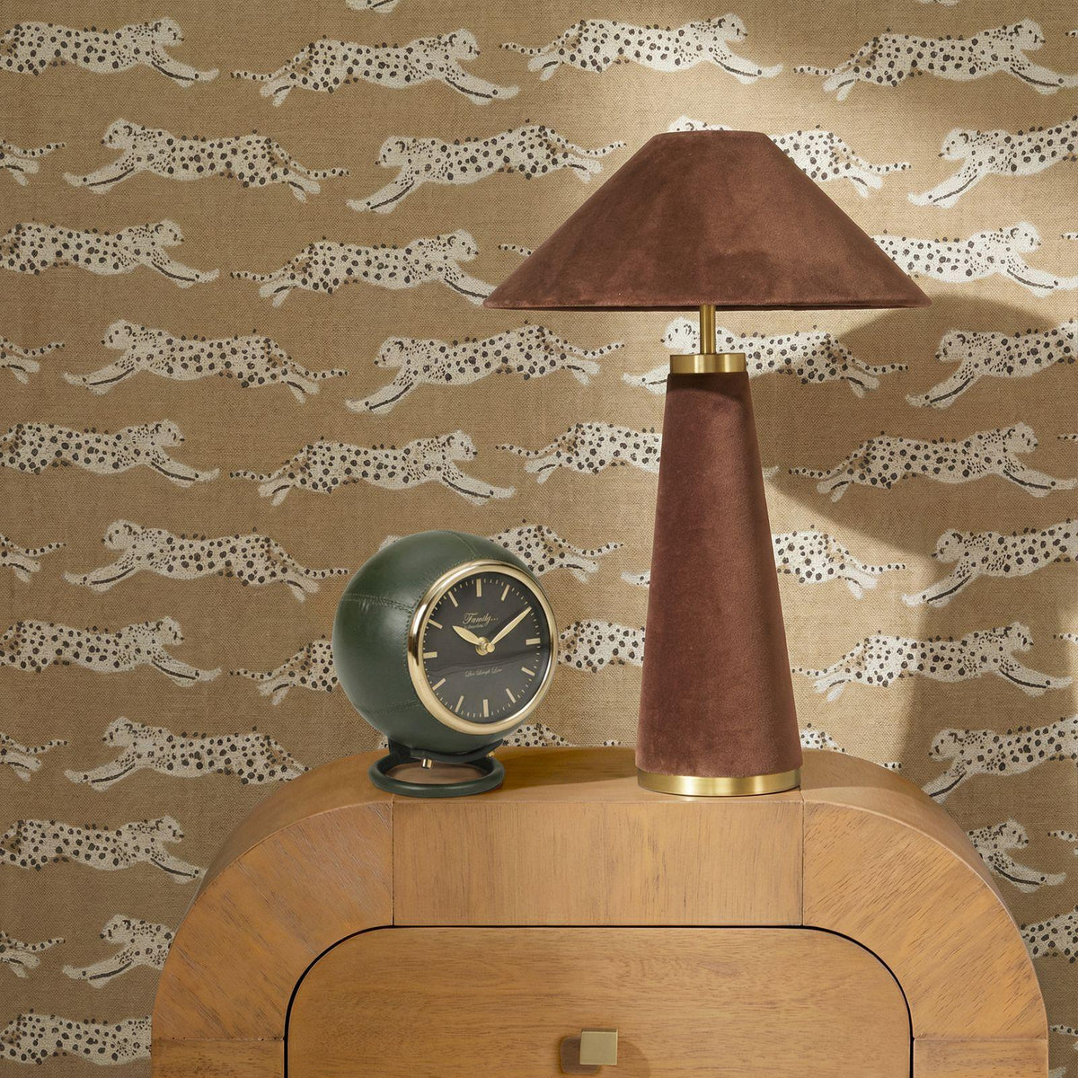 TOV Draper Dark Green Designer Standing Accent Clock