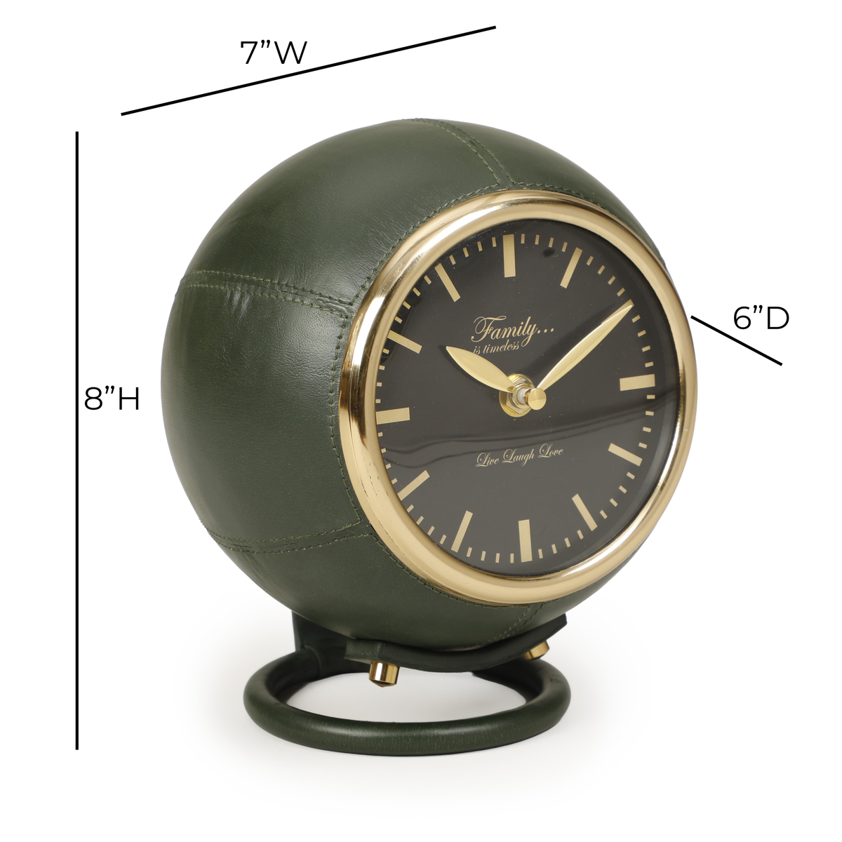 TOV Draper Dark Green Designer Standing Accent Clock