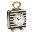 TOV Mona Black Striped Contract-Grade Standing Accent Clock