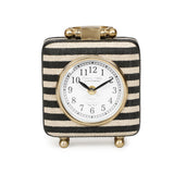 TOV Mona Black Striped Contract-Grade Standing Accent Clock
