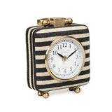 TOV Mona Black Striped Contract-Grade Standing Accent Clock
