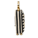 TOV Mona Black Striped Contract-Grade Standing Accent Clock