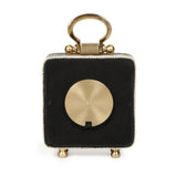 TOV Mona Black Striped Contract-Grade Standing Accent Clock