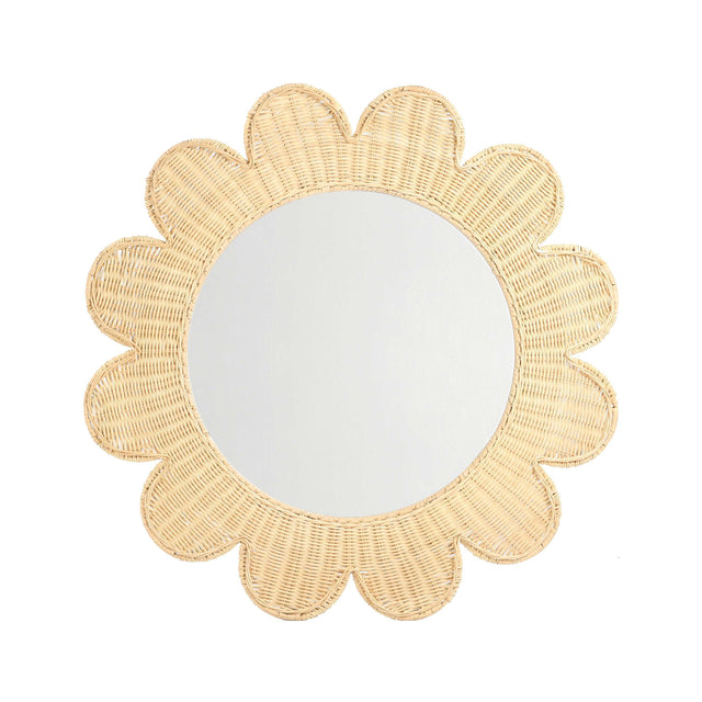 TOV Coralie 33.4" Rattan Round Wall Mirror