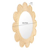 TOV Coralie 33.4" Rattan Round Wall Mirror