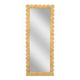TOV Bama 29.1" x 75" Long Natural Rattan Wall Mirror
