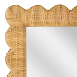 TOV Bama 29.1" x 75" Long Natural Rattan Wall Mirror